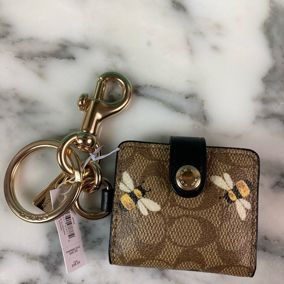 Nwt Coach Bumble Bee Key Fob Bag Charm 
